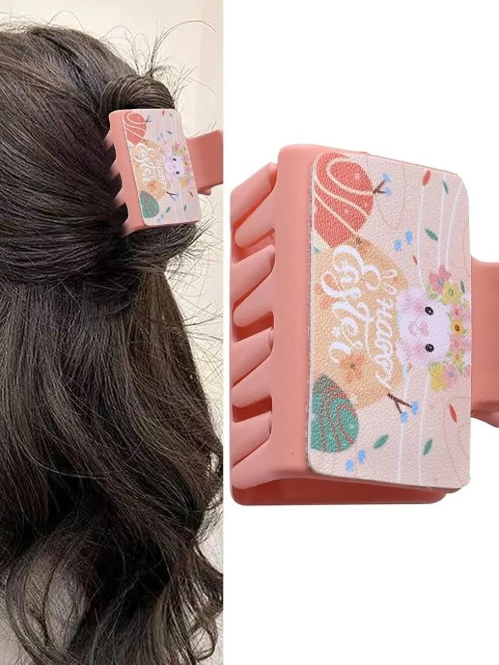 Easter Bunny Claw Hair Clip - Pink